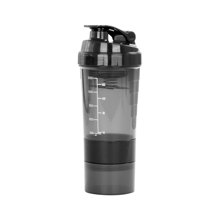 Vaso Gym para batidos proteína "SHAKE", con 4 compartimientos.