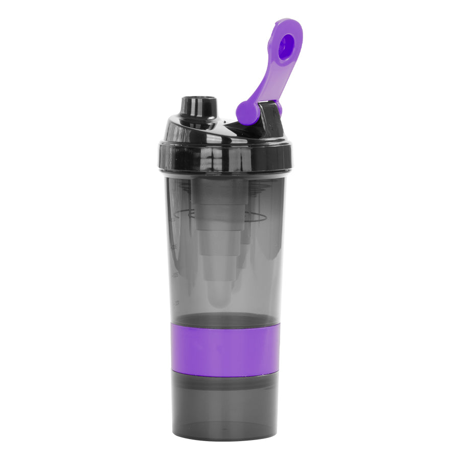 Vaso Gym para batidos proteína "SHAKE", con 4 compartimientos.