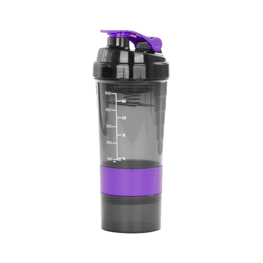 Vaso Gym para batidos proteína "SHAKE", con 4 compartimientos.