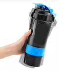 Vaso Gym para batidos proteína "SHAKE", con 4 compartimientos.