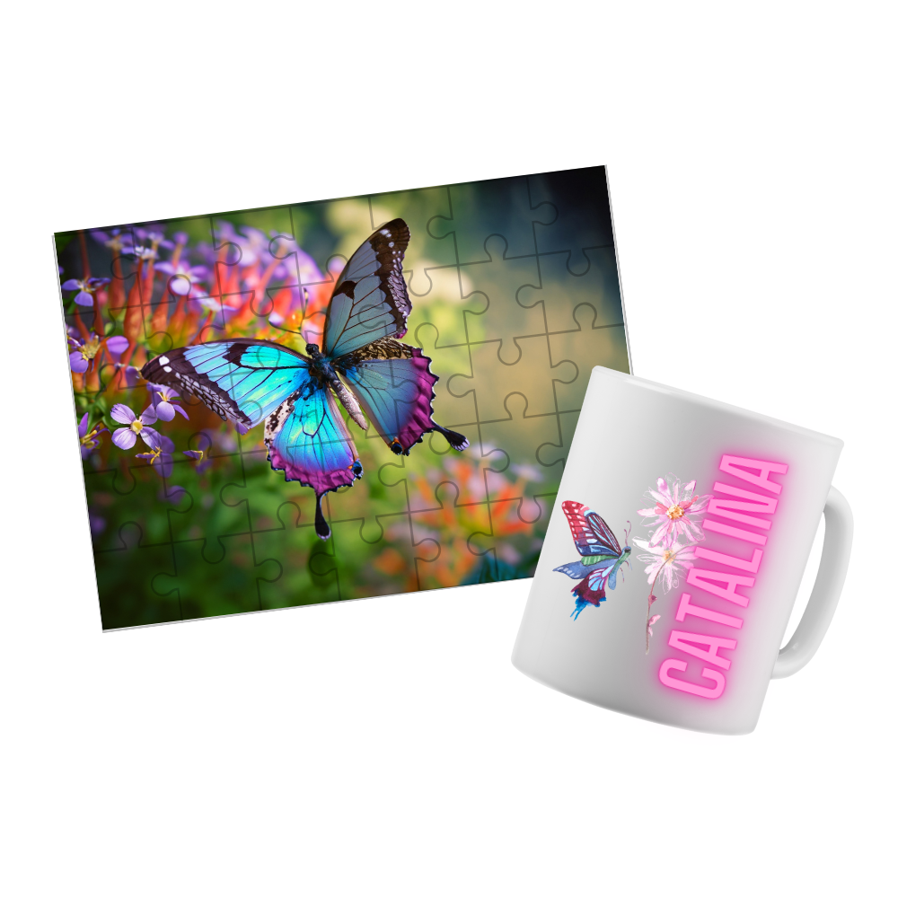 Taza más rompecabezas personalizado