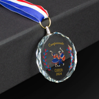 Medalla de Cristal Personalizada Campeonato de Cueca
