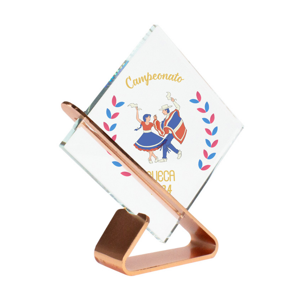 Trofeo de Cristal para Cueca Personalizado