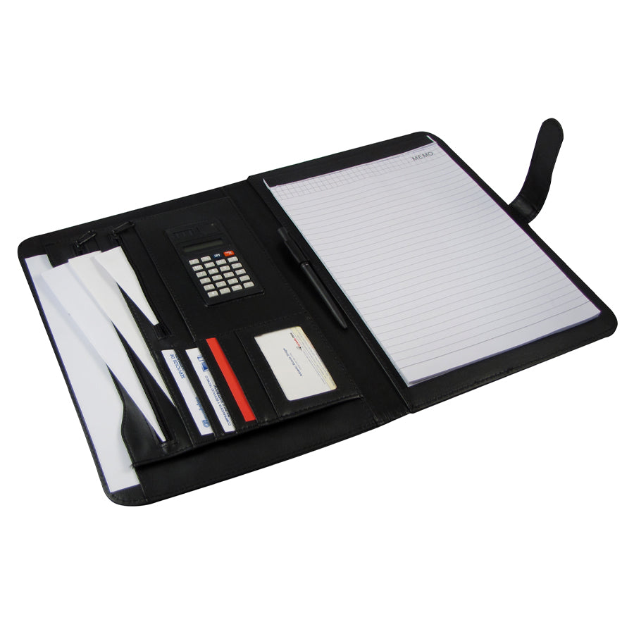 Carpeta de ecocuero Negro con accesorios