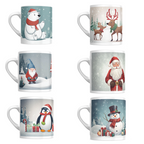 TAZAS DE CAFÉ NAVIDEÑAS 6 UNIDADES 177CC.