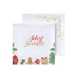 Pack de 6 Servilletas de Tela Blanca para Navidad