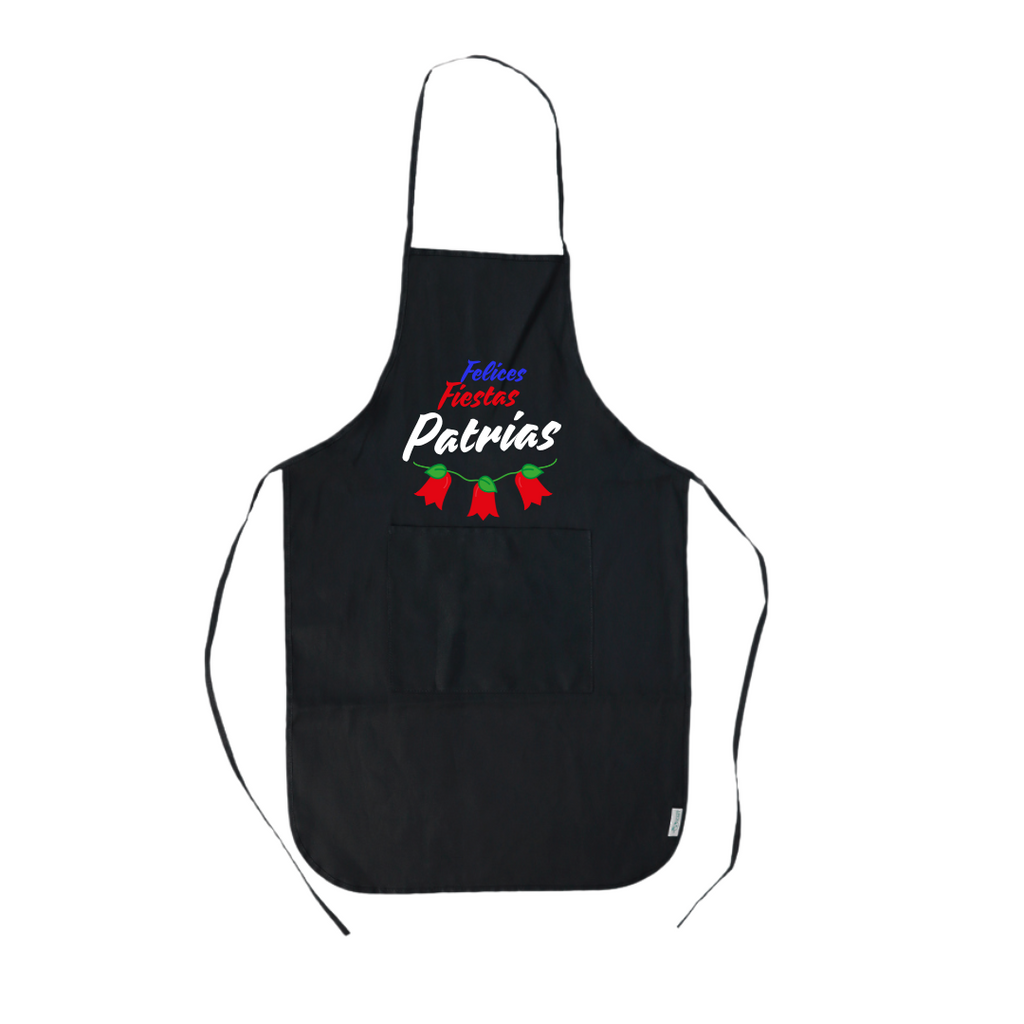 Delantal de Cocina Algodón Negro Fiestas Patrias – Reutilizable