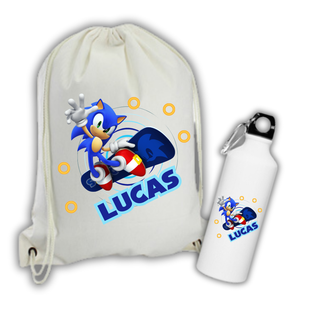 PACK MORRAL ALGODÓN + BOTELLA DE AGUA PERSONALIZADOS