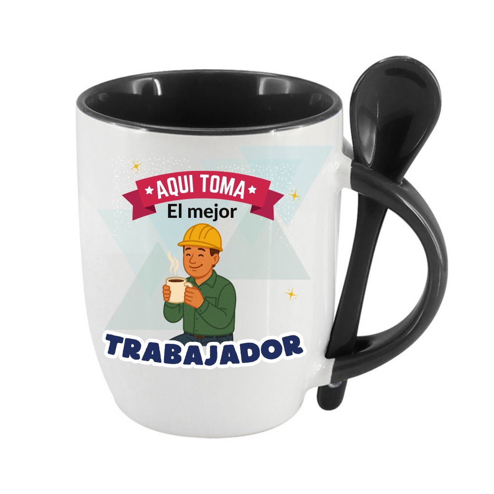 Tazón con cucharita Día del Trabajador