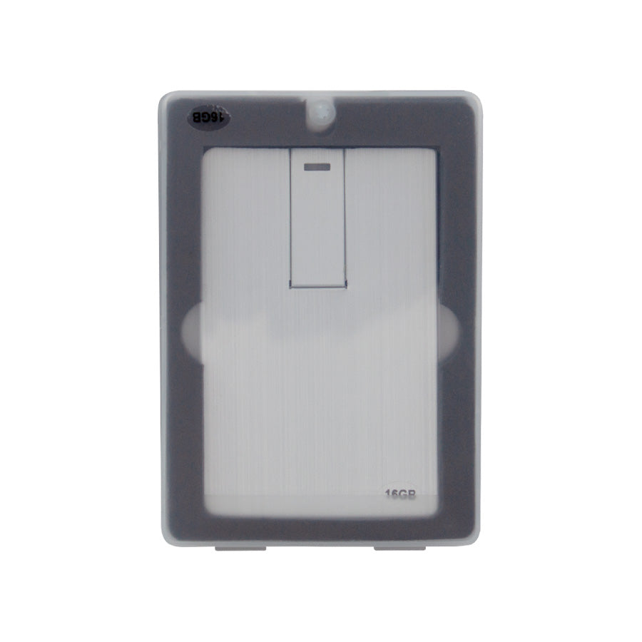 USB Pendrive 16GB Credit Card plateado.