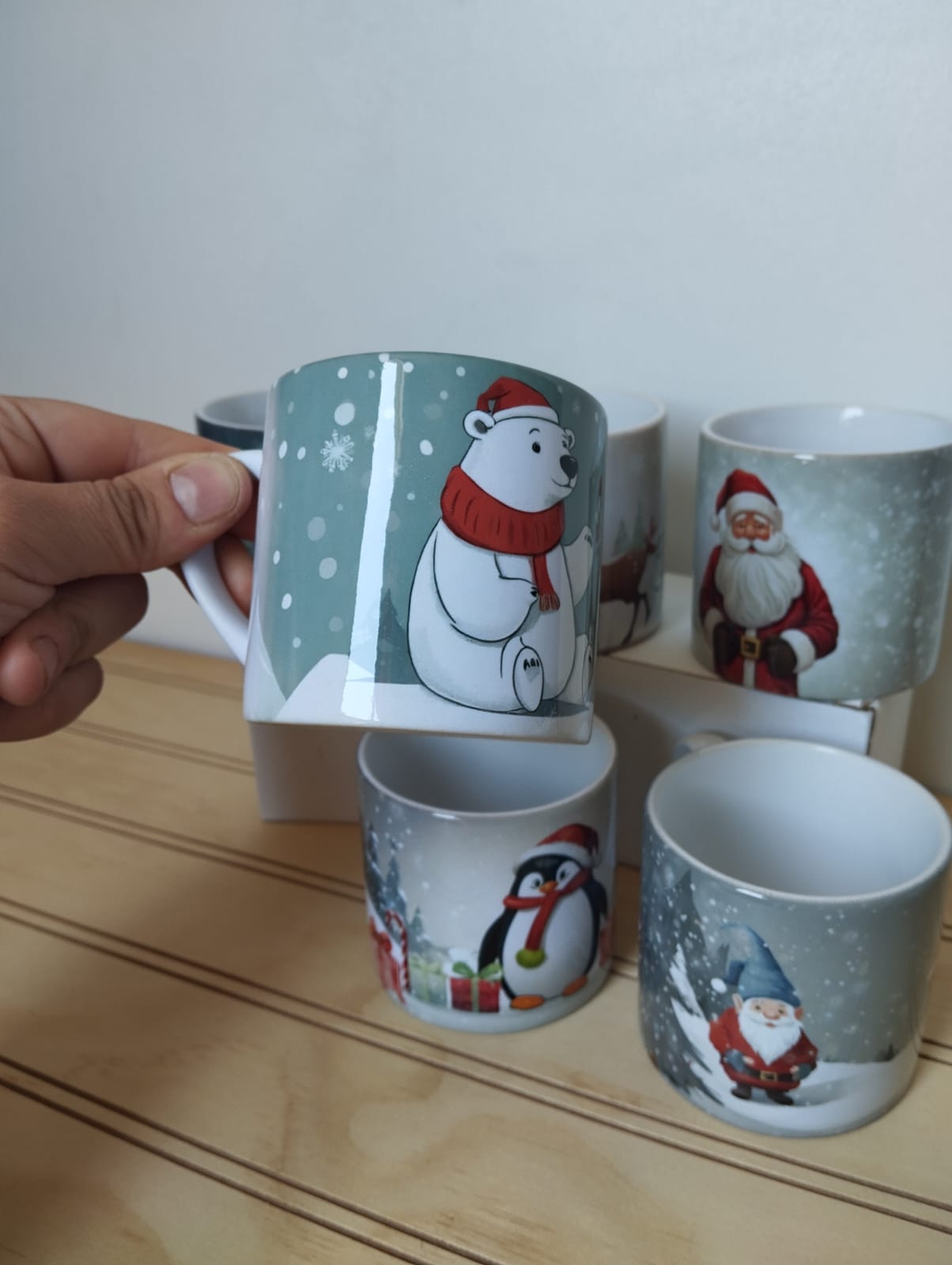 TAZAS DE CAFÉ NAVIDEÑAS 6 UNIDADES 177CC.