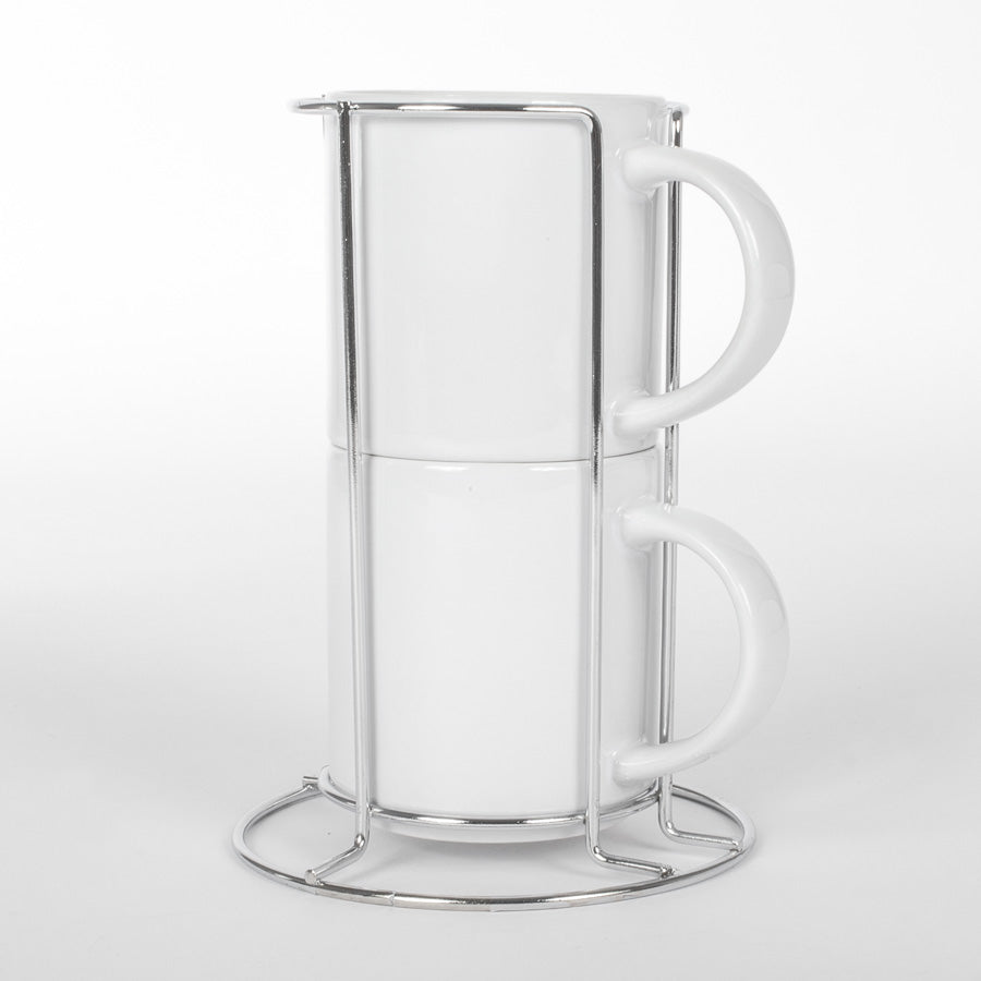 Set de Tazones Con Soporte Metálico