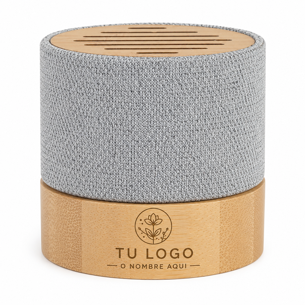 Parlante Altavoz de Bamboo y tela RPET "TRUE"