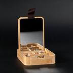 Caja organizadora de Bamboo con espejo «ANNA» 1