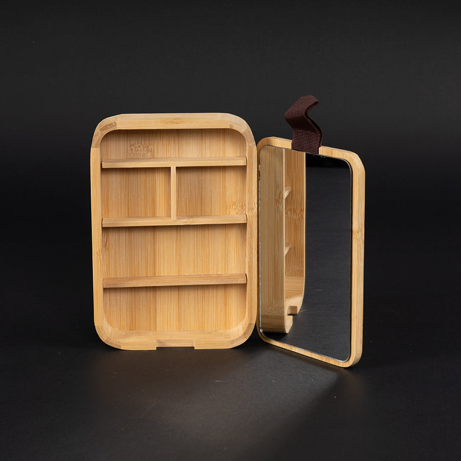 Caja organizadora de Bamboo con espejo «ANNA» 15