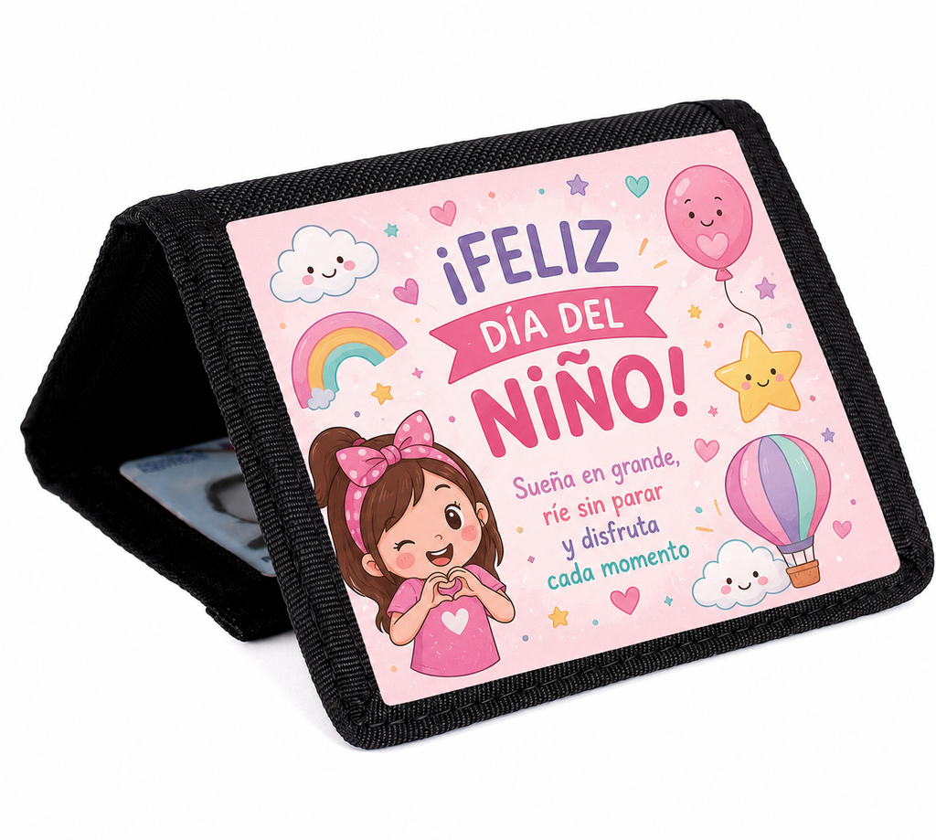 Billetera de tela Negra Personalizada