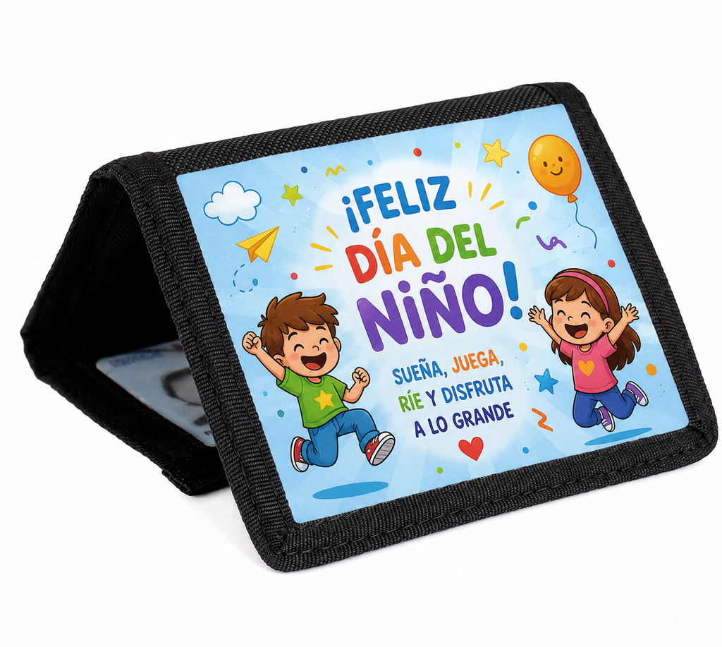 Billetera de tela Negra Personalizada