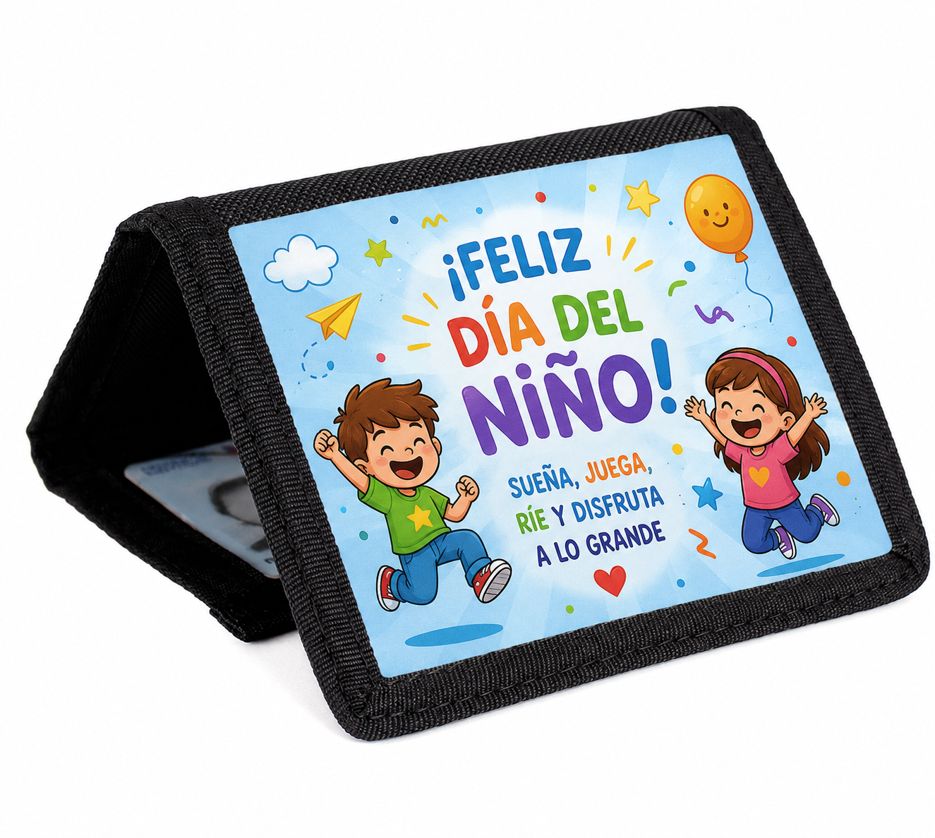 Billetera de tela Negra Personalizada