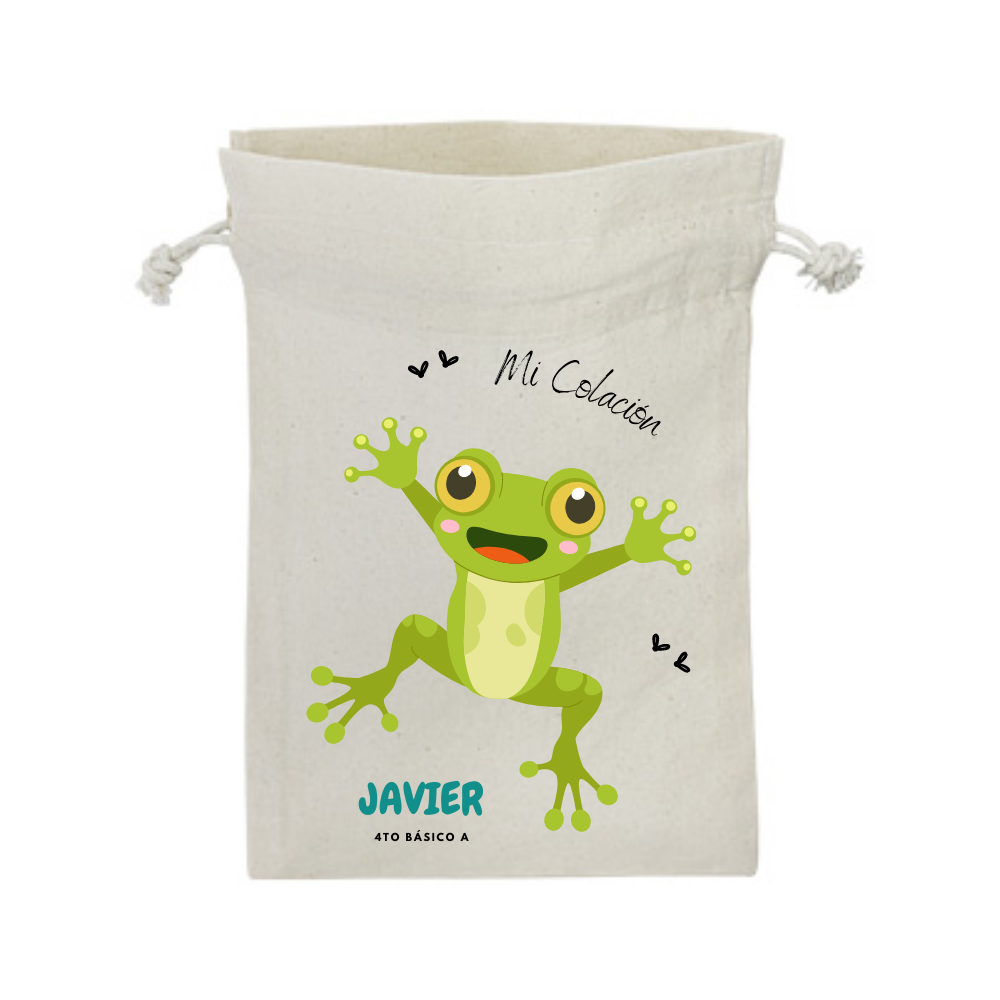 Saquito de algodón personalizado para la colación