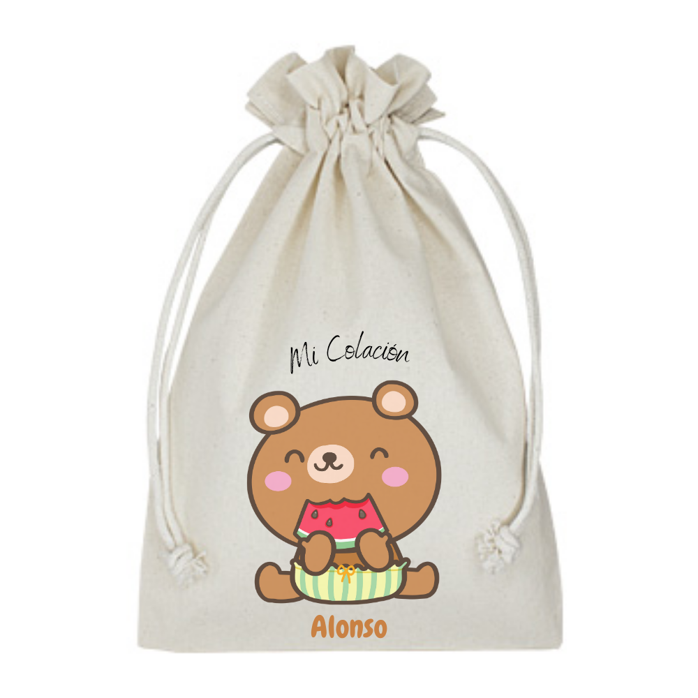 Saquito de algodón personalizado para la colación
