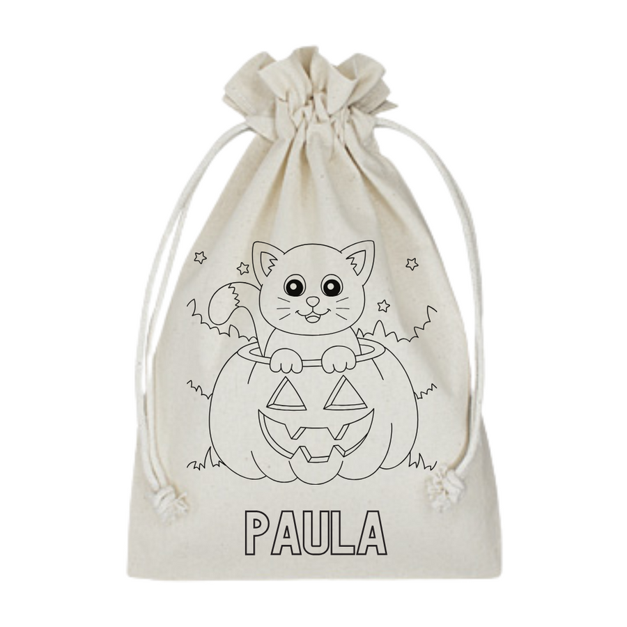 SACO PINTABLE PARA DULCES DE HALLOWEEN