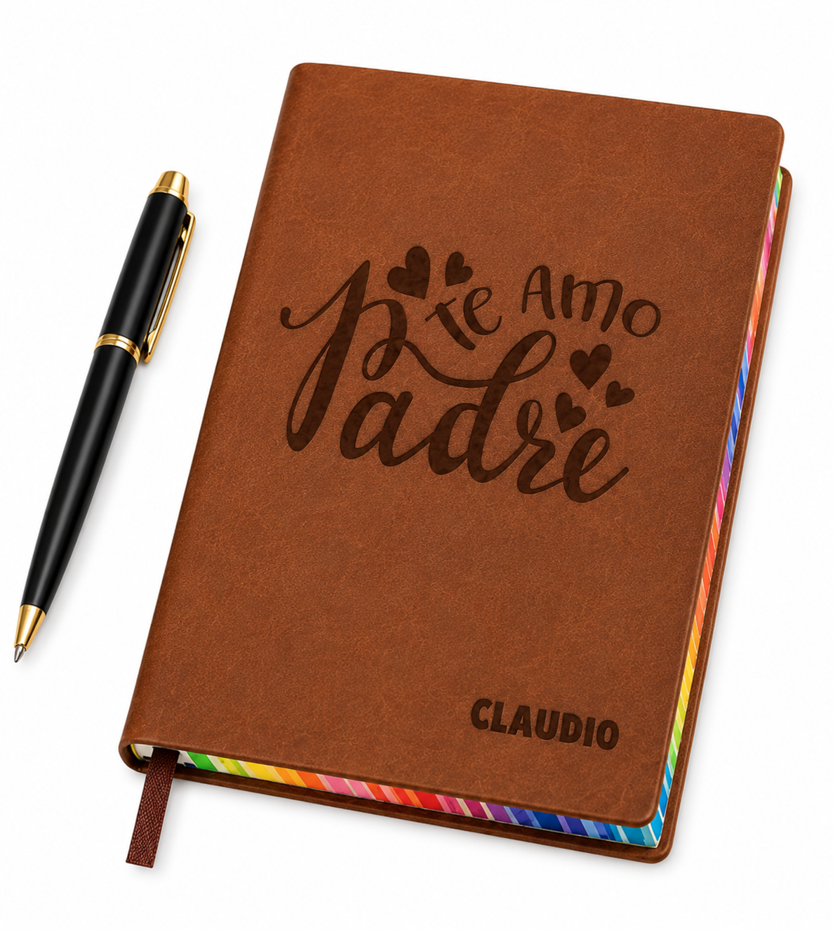 LIBRETA ECOCUERO + BOLÍGRAFO METÁLICO DÍA DEL PADRE