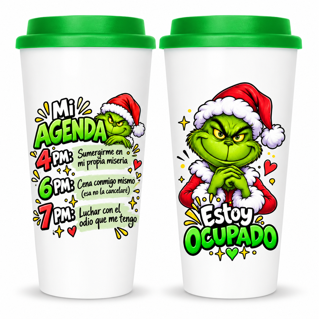 Vaso plástico de navidad