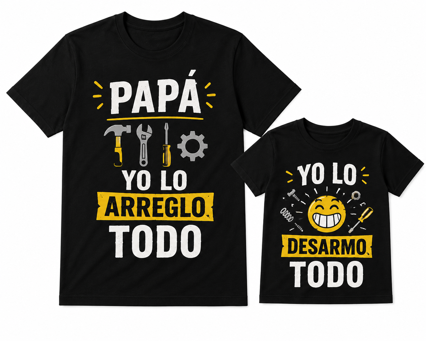 POLERA ADULTO + POLERA NIÑO ALGODÓN MATCH DÍA DEL PADRE