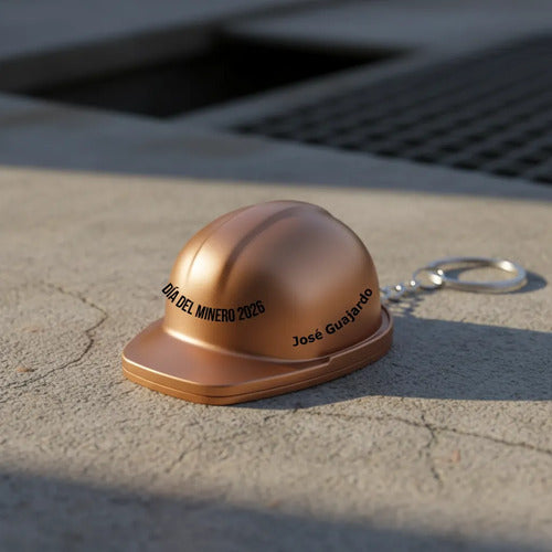 Llavero De Casco Encobrizado Día Del Minero