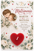 Vela Recuerdito de Matrimonio