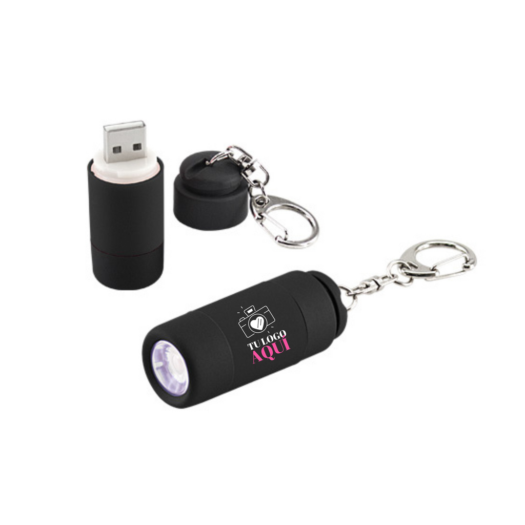 Llavero-Linterna LED Cargador USB