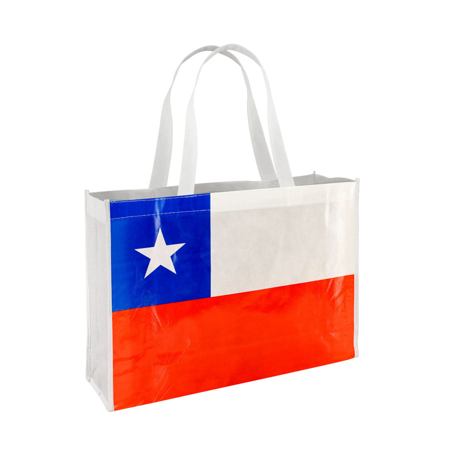 Bolsa Reutilizable TNT Bandera Chilena Fiestas Patrias – Tamaño Grande