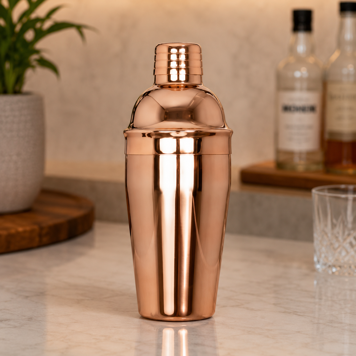 Mockup de Coctelera metálica encobrizada "COPPER" 500cc