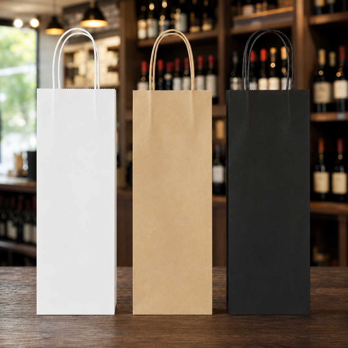 Mockup de Bolsa de Papel 120g/m2 10 x 35 x 10 cm