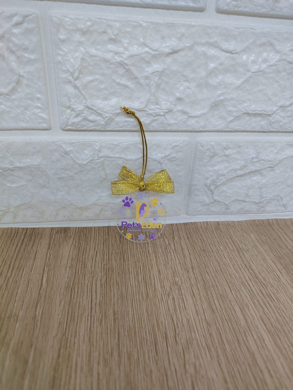 Esfera Navideña de Acrílico Personalizada 7 cm con Colgante