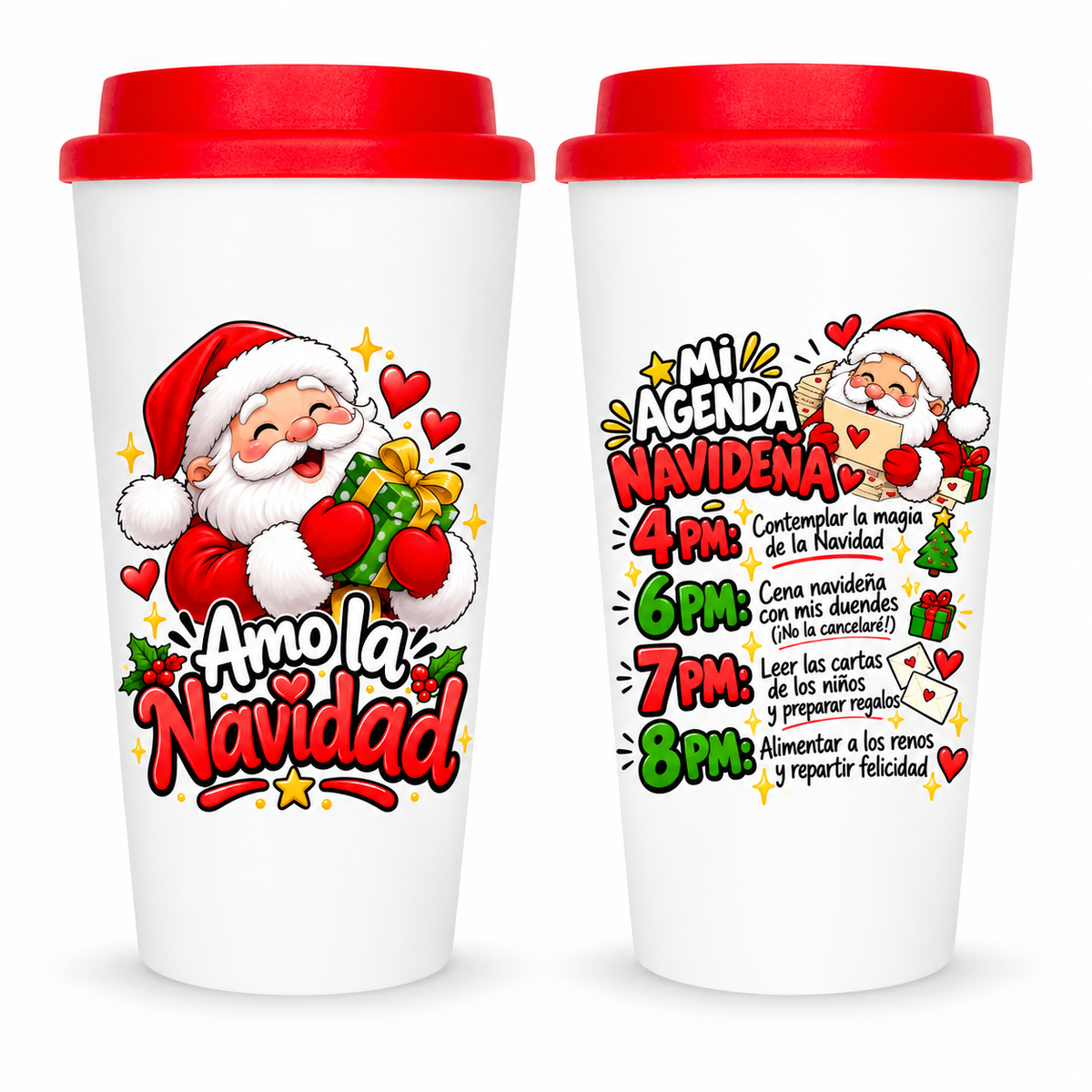 Vaso plástico de navidad