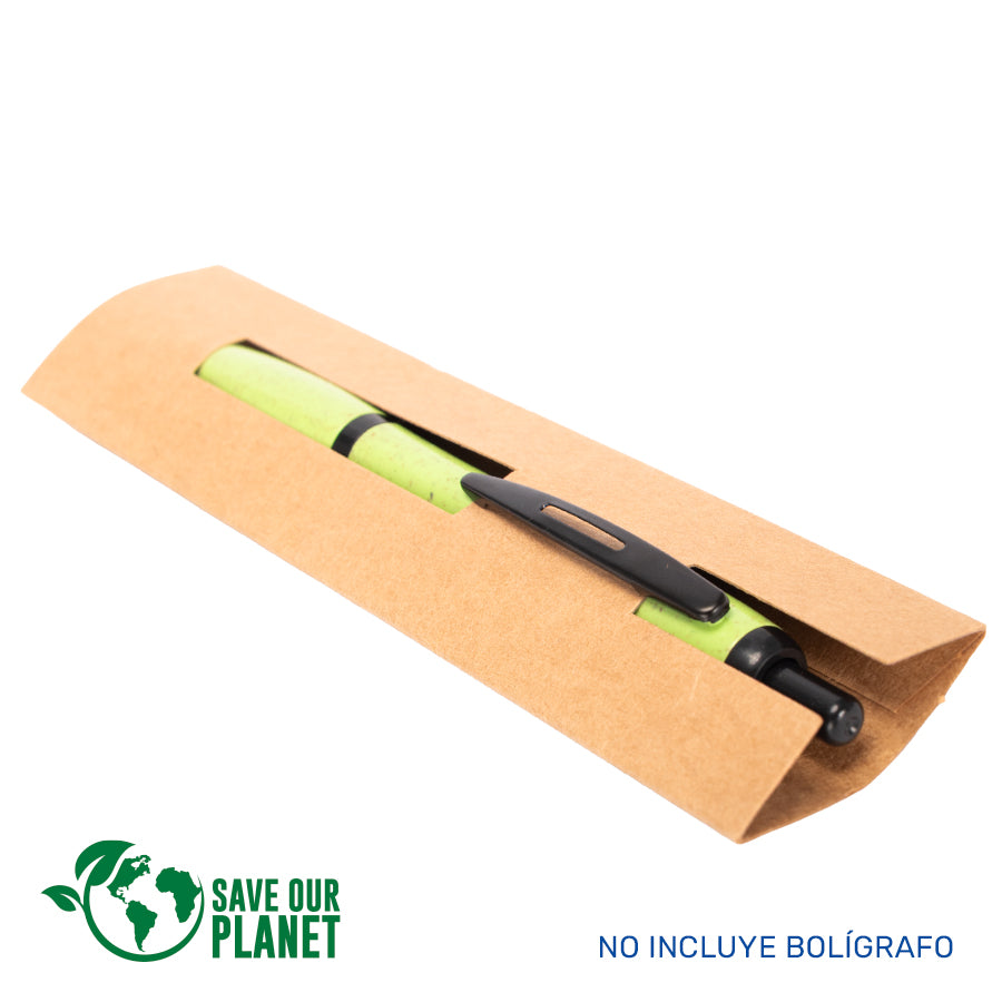 Estuche Porta-Lápiz o Bolígrafo, en cartón reciclado.