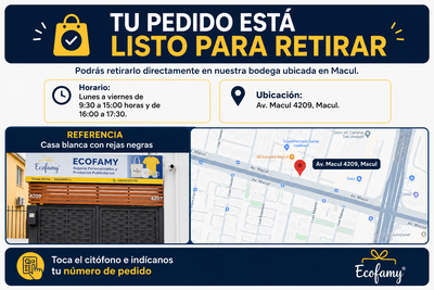 TU PEDIDO ESTÁ LISTO PARA RETIRAR
