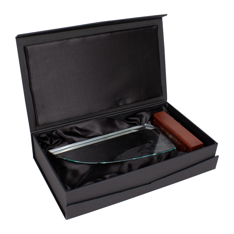 Trofeo Galvano de Madera y Cristal "Sail"
