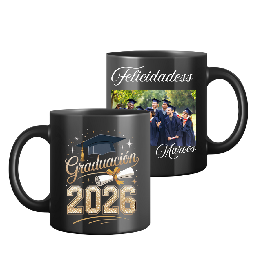 Taza Mágica de Graduación Personalizada