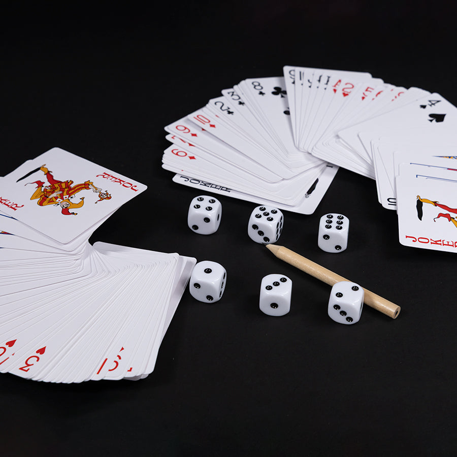 Set de Naipes y Dados en estuche de Aluminio 15