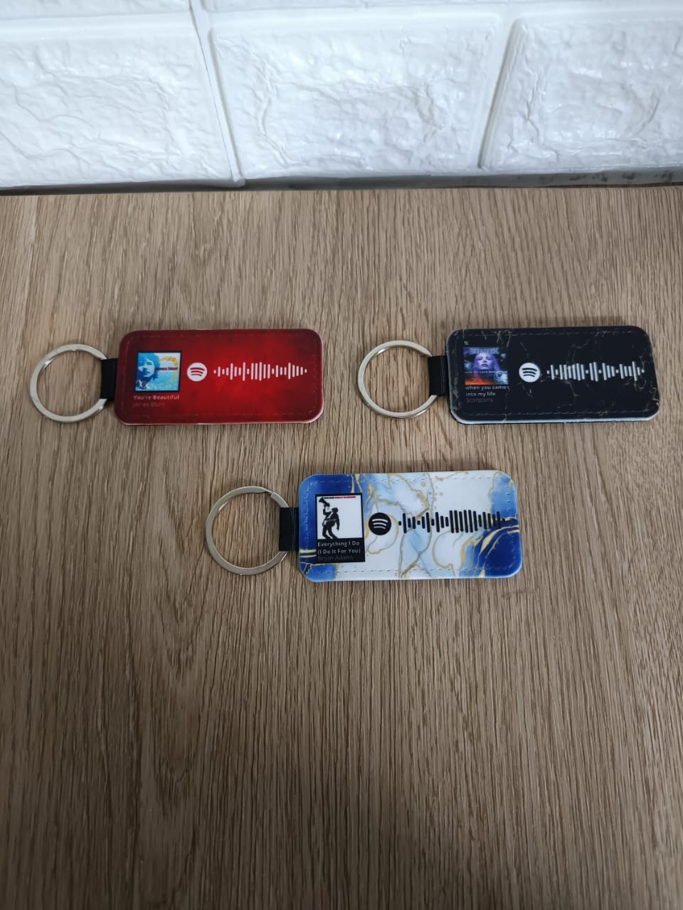 Llavero rectangular canción de spotify personalizada