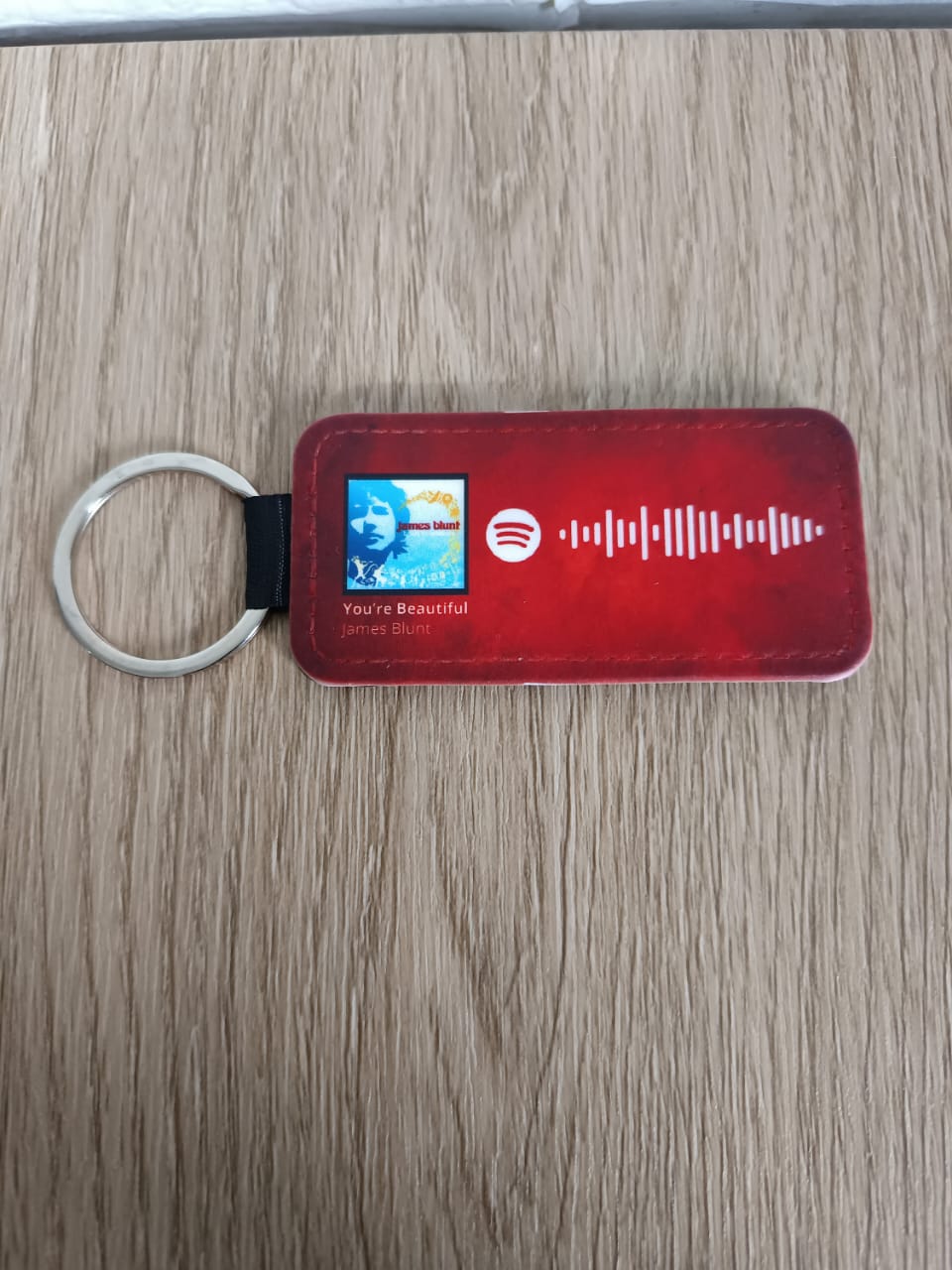 Llavero rectangular canción de spotify personalizada