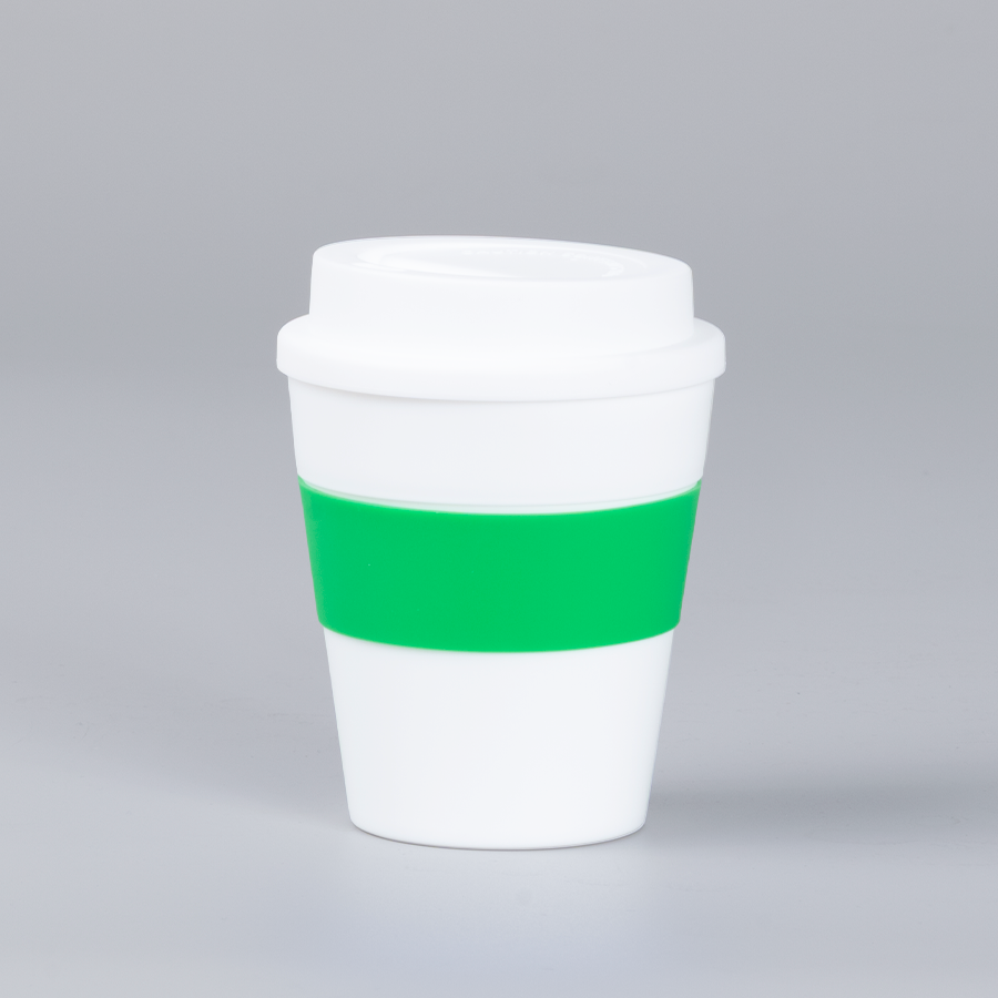Mug Express Cup «WHITE» 356cc con banda silicona 10