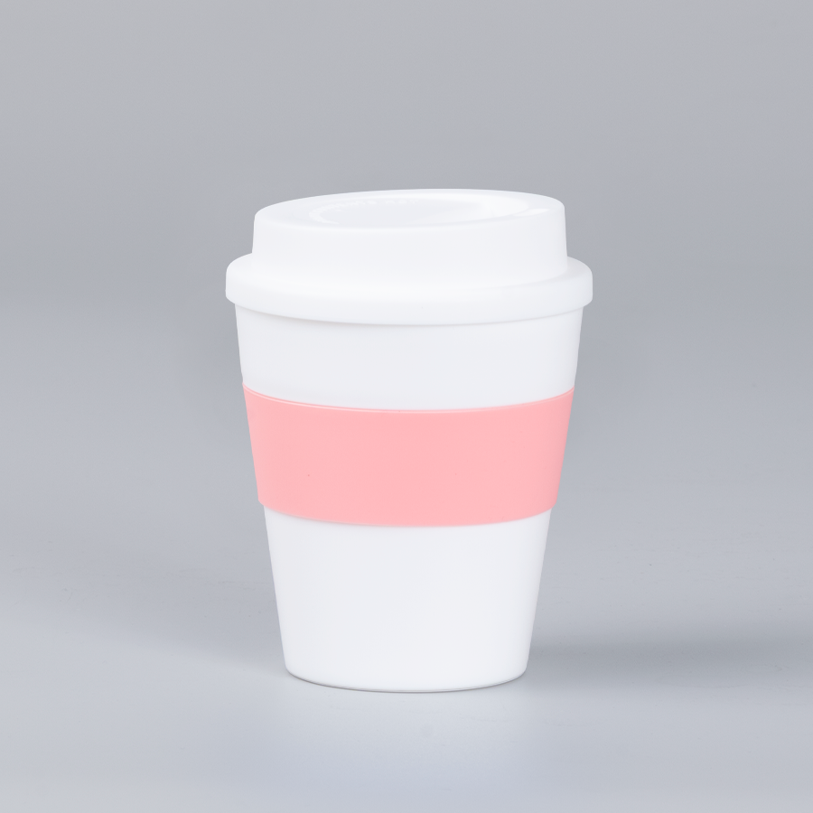 Mug Express Cup «WHITE» 356cc con banda silicona 14