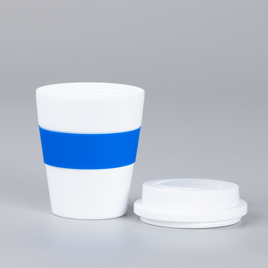 Mug Express Cup «WHITE» 356cc con banda silicona 5