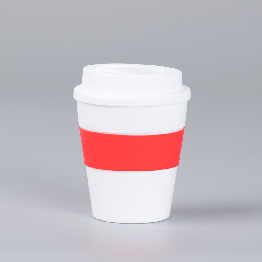Mug Express Cup «WHITE» 356cc con banda silicona 6