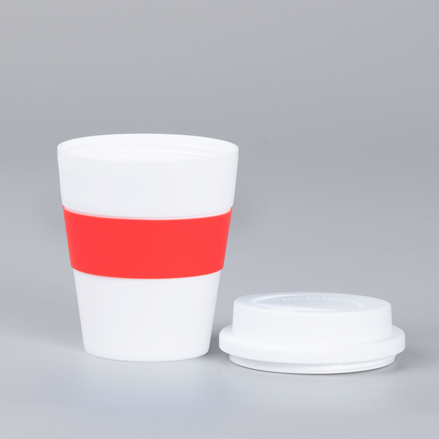 Mug Express Cup «WHITE» 356cc con banda silicona 7