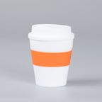 Mug Express Cup «WHITE» 356cc con banda silicona 8