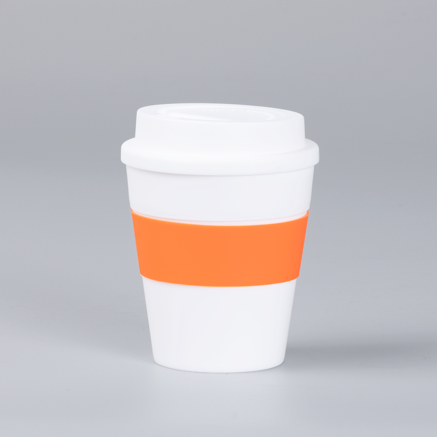 Mug Express Cup «WHITE» 356cc con banda silicona 8